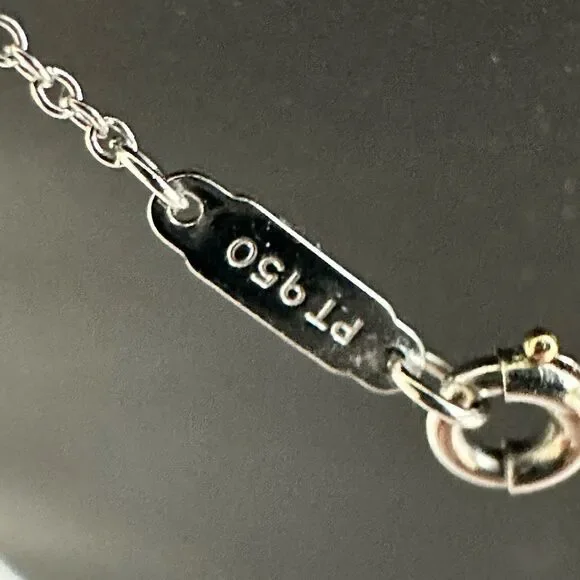 Tiffany and Co. Pendant Necklace  Solitaire Diamond Platinum - Picture 4 of 10